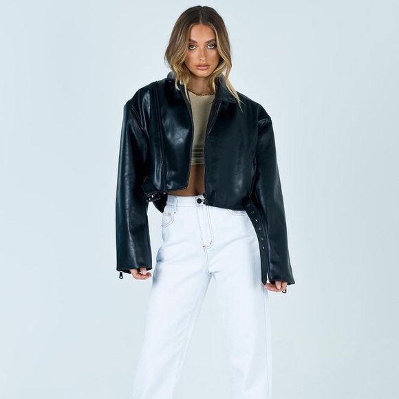 Princess Polly Lioness Leather Jacket NWT - Picture 2 of 5